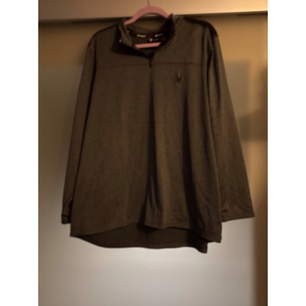 Spyder Active Half Zip Long Sleeve Pullover Base Shirt (Men's XL) Gray